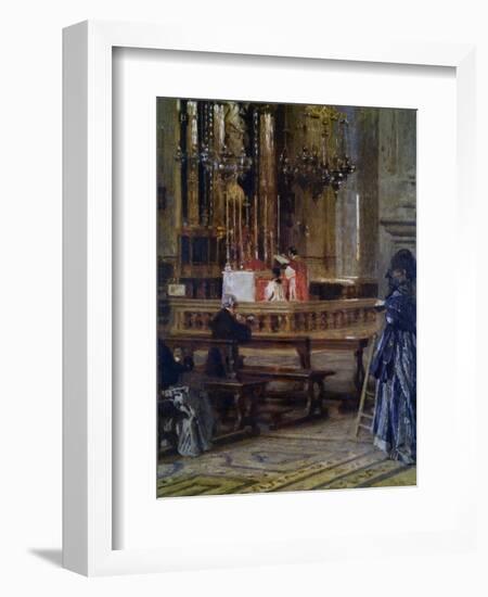 Interior of Church of Santa Maria Presso San Celso-Filippo Carcano-Framed Art Print