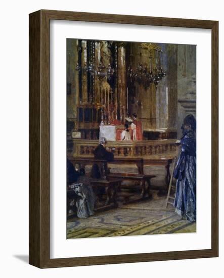 Interior of Church of Santa Maria Presso San Celso-Filippo Carcano-Framed Art Print