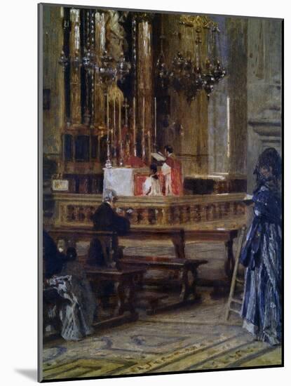 Interior of Church of Santa Maria Presso San Celso-Filippo Carcano-Mounted Art Print