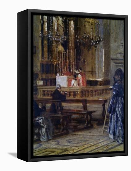 Interior of Church of Santa Maria Presso San Celso-Filippo Carcano-Framed Stretched Canvas
