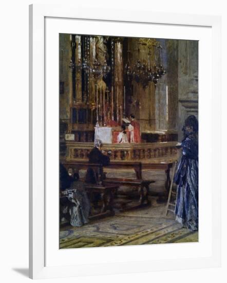 Interior of Church of Santa Maria Presso San Celso-Filippo Carcano-Framed Art Print