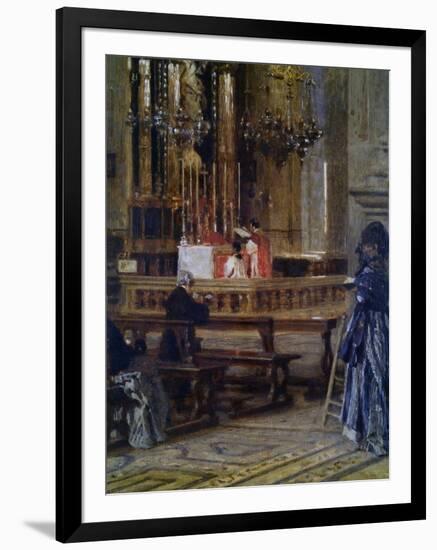 Interior of Church of Santa Maria Presso San Celso-Filippo Carcano-Framed Art Print