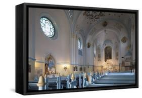 Interior of Church of St. Elizabeth (Blue Church), Bratislava, Slovakia, Europe-Ian Trower-Framed Stretched Canvas