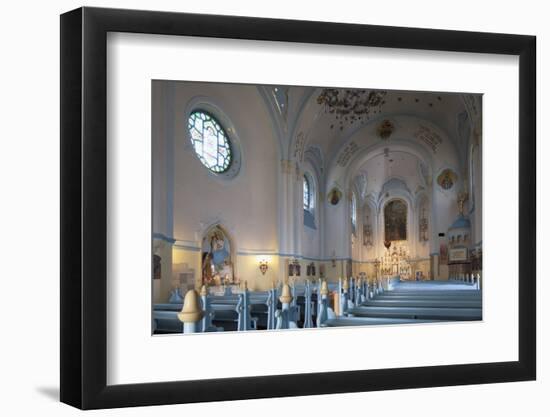 Interior of Church of St. Elizabeth (Blue Church), Bratislava, Slovakia, Europe-Ian Trower-Framed Photographic Print