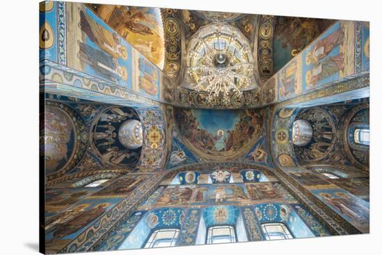 Interior of Church of the Savior on Spilled Blood, St. Petersburg, Russia-Ben Pipe-Stretched Canvas