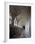 Interior of Cloisters with Fan Vaulting, Gloucester Cathedral, Gloucestershire, England, UK-Nick Servian-Framed Photographic Print