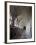 Interior of Cloisters with Fan Vaulting, Gloucester Cathedral, Gloucestershire, England, UK-Nick Servian-Framed Photographic Print