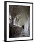 Interior of Cloisters with Fan Vaulting, Gloucester Cathedral, Gloucestershire, England, UK-Nick Servian-Framed Photographic Print