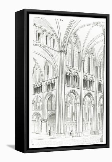 Interior of Cluny Cathedral-Eugene Emmanuel Viollet-le-Duc-Framed Stretched Canvas