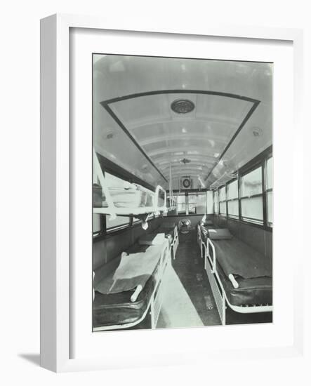 Interior of Coach Type Ambulance, Western Ambulance Station, Fulham, 1935-null-Framed Photographic Print