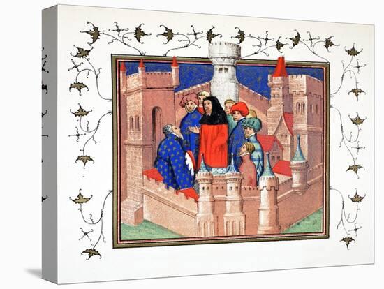 Interior of Conway Castle and the Earl of Northumberland Delivering His False Message to Richard II-French School-Stretched Canvas