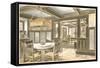 Interior of Craftsman House-null-Framed Stretched Canvas