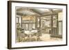 Interior of Craftsman House-null-Framed Art Print