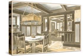 Interior of Craftsman House-null-Stretched Canvas