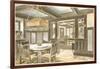 Interior of Craftsman House-null-Framed Art Print