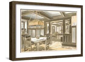 Interior of Craftsman House-null-Framed Art Print