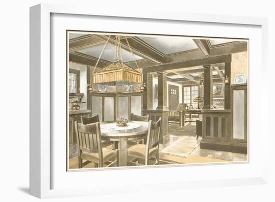 Interior of Craftsman House-null-Framed Art Print