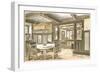 Interior of Craftsman House-null-Framed Art Print