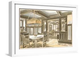 Interior of Craftsman House-null-Framed Art Print