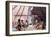 Interior of Cree Indian Tent, 1823-John Franklin-Framed Giclee Print