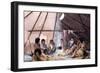 Interior of Cree Indian Tent, 1823-John Franklin-Framed Giclee Print