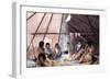 Interior of Cree Indian Tent, 1823-John Franklin-Framed Giclee Print