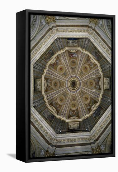 Interior of Dome of Church of St Mary of Loreto-Cesare Mariani-Framed Stretched Canvas