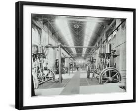 Interior of Engine the House at Crossness Sewage Treatment Works, London, 1894-null-Framed Photographic Print