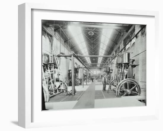 Interior of Engine the House at Crossness Sewage Treatment Works, London, 1894-null-Framed Premium Photographic Print