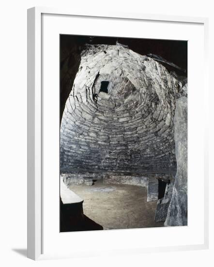 Interior of Etruscan Tomb of Mula, Sesto Fiorentino, Tuscany, Italy, 7th Century BC-null-Framed Giclee Print