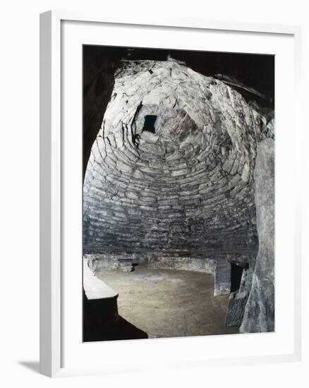 Interior of Etruscan Tomb of Mula, Sesto Fiorentino, Tuscany, Italy, 7th Century BC-null-Framed Giclee Print