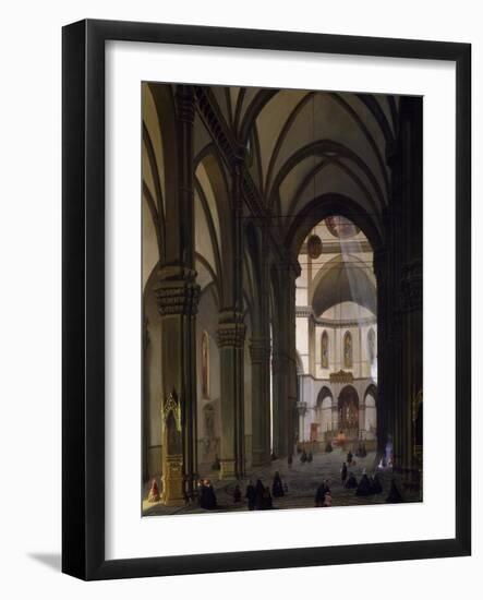 Interior of Florence Cathedral-Giovanni Pezzini-Framed Giclee Print