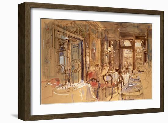 Interior of Florian's, Venice, 1984-John Stanton Ward-Framed Giclee Print