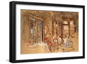 Interior of Florian's, Venice, 1984-John Stanton Ward-Framed Giclee Print