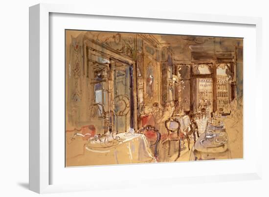 Interior of Florian's, Venice, 1984-John Stanton Ward-Framed Giclee Print