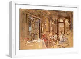 Interior of Florian's, Venice, 1984-John Stanton Ward-Framed Giclee Print