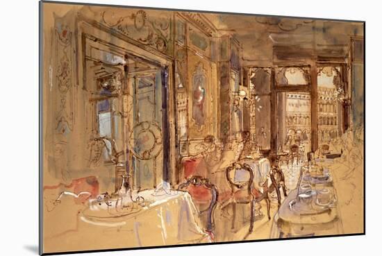 Interior of Florian's, Venice, 1984-John Stanton Ward-Mounted Giclee Print