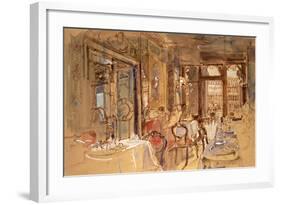 Interior of Florian's, Venice, 1984-John Stanton Ward-Framed Giclee Print