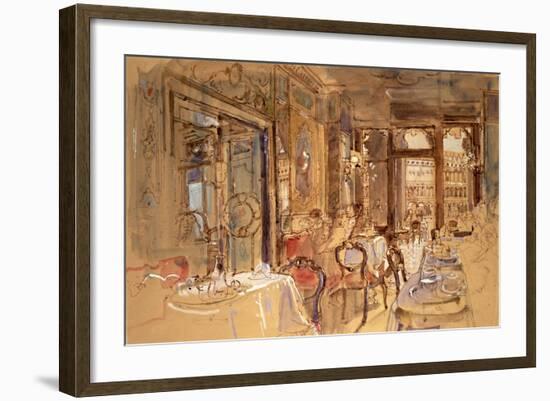 Interior of Florian's, Venice, 1984-John Stanton Ward-Framed Giclee Print