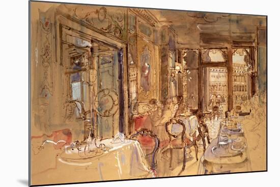 Interior of Florian's, Venice, 1984-John Stanton Ward-Mounted Giclee Print