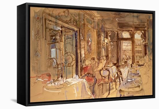 Interior of Florian's, Venice, 1984-John Stanton Ward-Framed Stretched Canvas