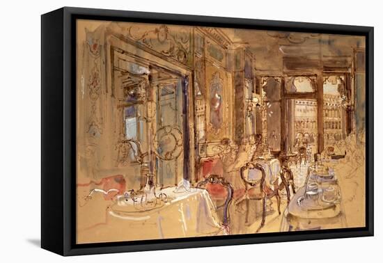 Interior of Florian's, Venice, 1984-John Stanton Ward-Framed Stretched Canvas