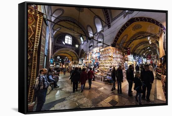 Interior of Grand Bazaar (Kapali Carsi), Istanbul, Turkey-Ben Pipe-Framed Stretched Canvas