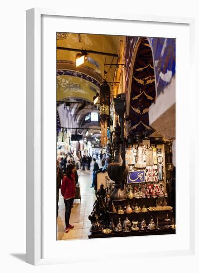 Interior of Grand Bazaar (Kapali Carsi), Istanbul, Turkey-Ben Pipe-Framed Photographic Print