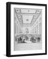 Interior of Grocers' Hall During a Banquet, City of London, 1830-T Kearnan-Framed Giclee Print