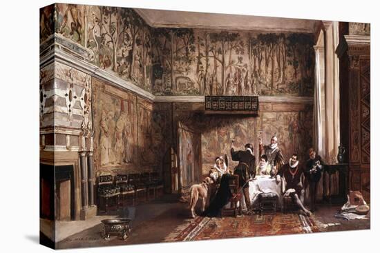 Interior of Haddon Hall, 19th Century-Laslett John Pott-Stretched Canvas