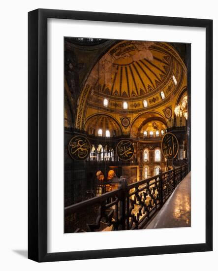 Interior of Hagia Sofia (Aya Sofya), Sultanahmet, Istanbul, Turkey-Ben Pipe-Framed Photographic Print