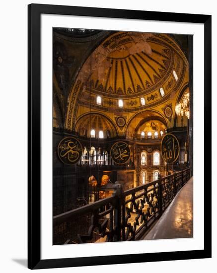 Interior of Hagia Sofia (Aya Sofya), Sultanahmet, Istanbul, Turkey-Ben Pipe-Framed Photographic Print