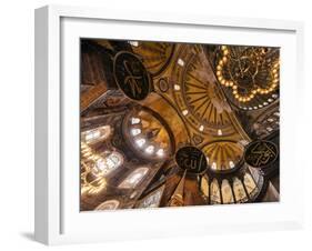 Interior of Hagia Sofia (Aya Sofya), Sultanahmet, Istanbul, Turkey-Ben Pipe-Framed Photographic Print