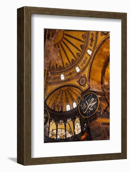 Interior of Hagia Sofia (Aya Sofya), Sultanahmet, Istanbul, Turkey-Ben Pipe-Framed Photographic Print